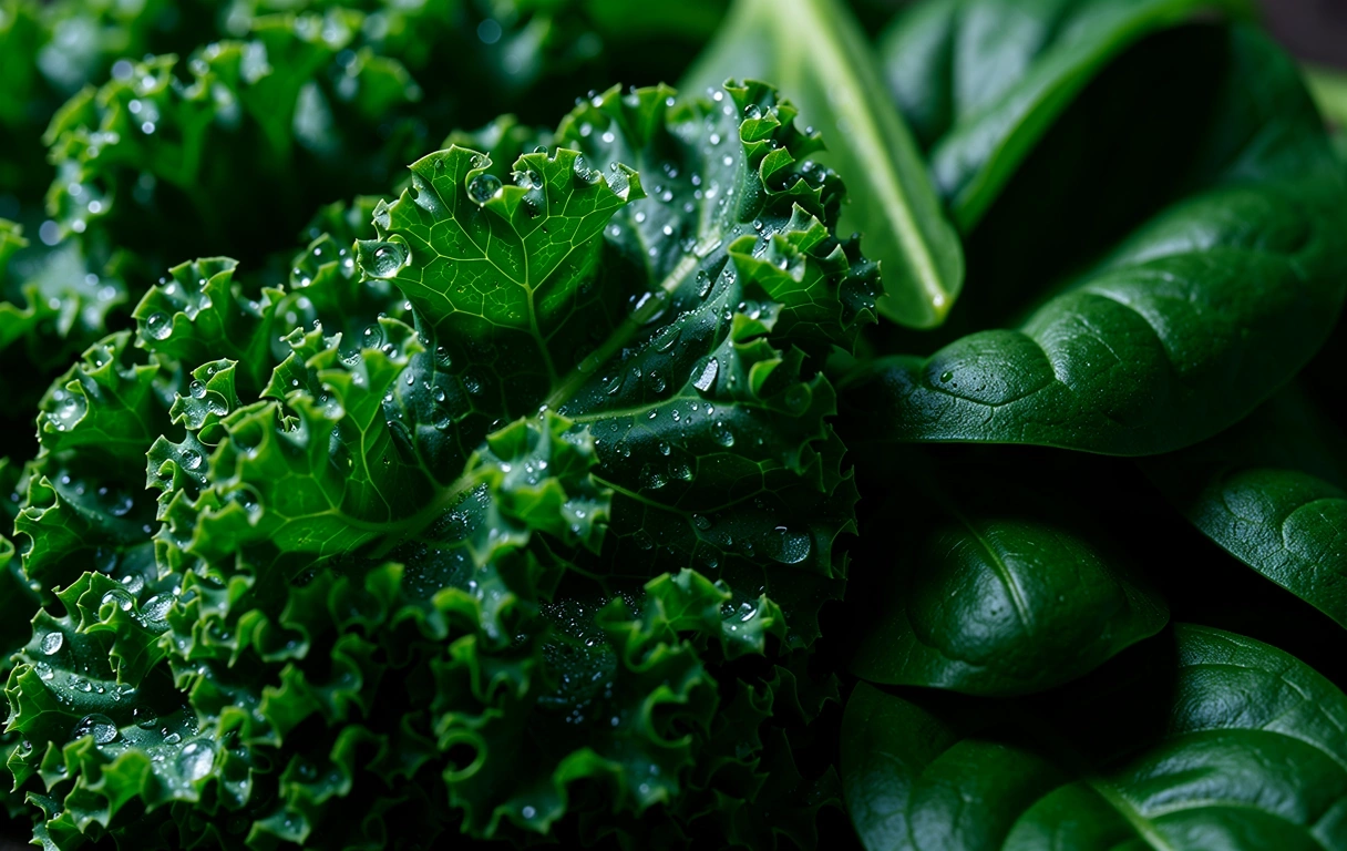 Świeże zielone liście w głębokim kontraście